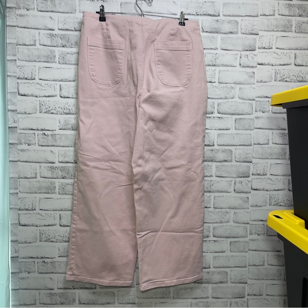 Ophelia Roe Pink Wide Leg High Waisted Pants 16 - Picture 3 of 7